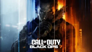 Official key art for Call of Duty: Black Ops 7, showing the title logo against a dark, futuristic backdrop.