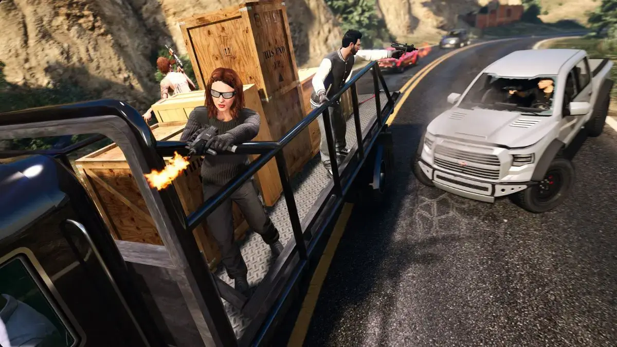 A promotional banner for the GTA Online Money Fronts update featuring the new Hands On Car Wash business front.