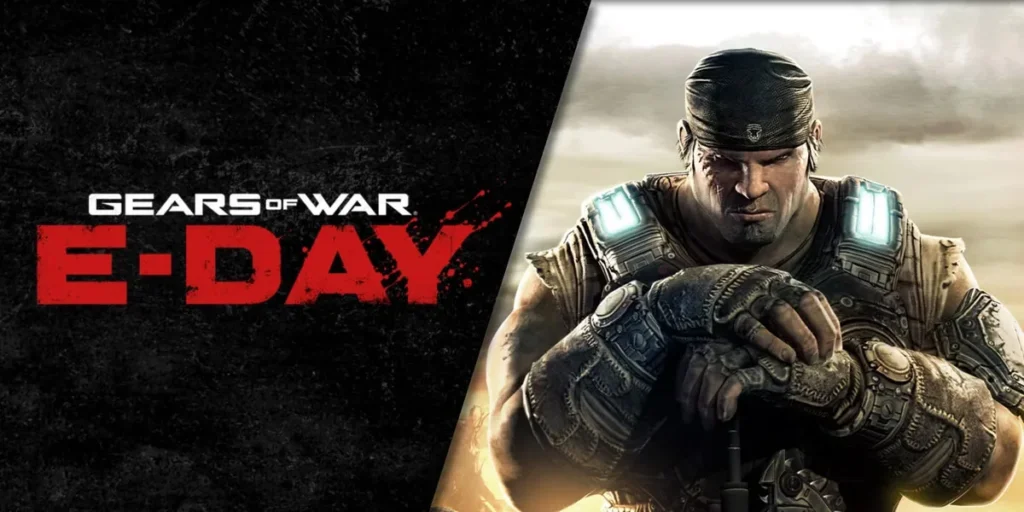 A collage of upcoming Xbox games: Gears of War E-Day, Fable.