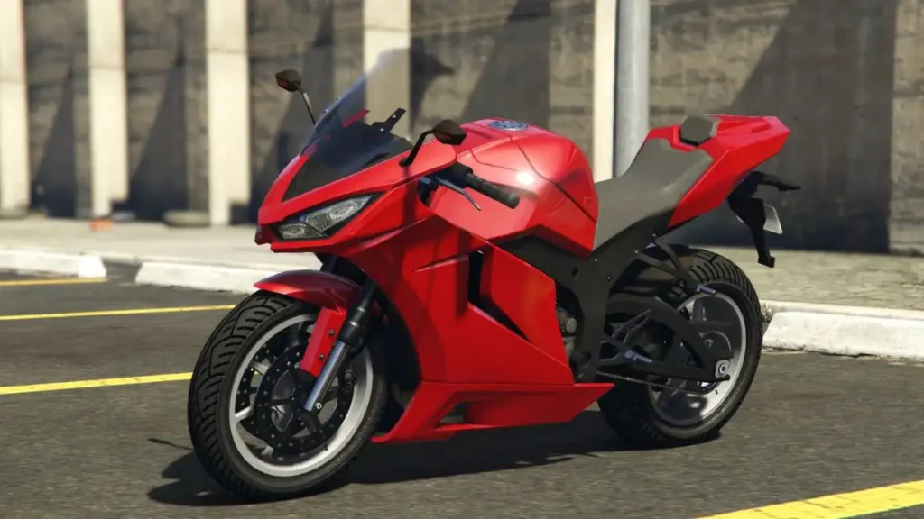 Nagasaki Shinobi premium motorcycle in GTA Online, sleek and high-performing among the fastest bikes in GTA Online.