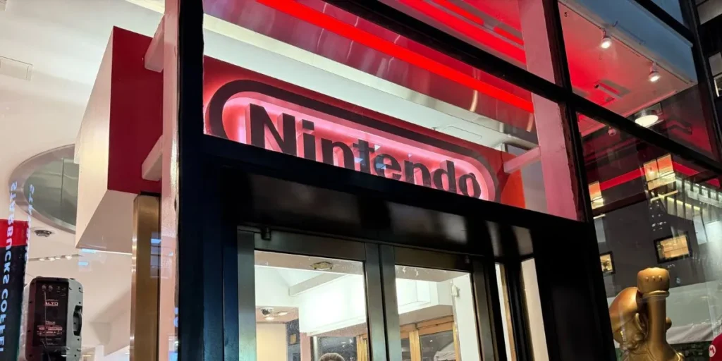 Collage of Nintendo Switch 2 launch day scenes including store queues and unboxing