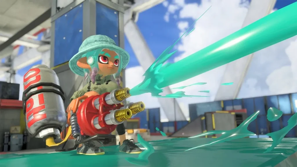 A grid of new weapons from the Splatoon 3 Splatlands collection, featuring Barazushi and Emberz brand designs.