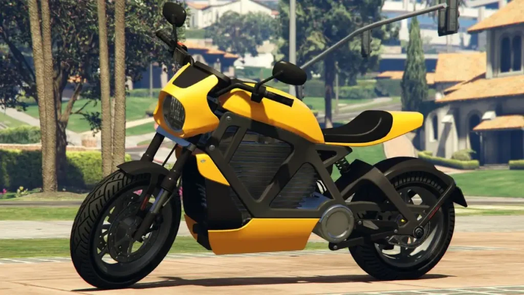 Western Powersurge electric motorcycle in GTA Online, uniquely quiet yet powerful among the fastest bikes in GTA Online.
